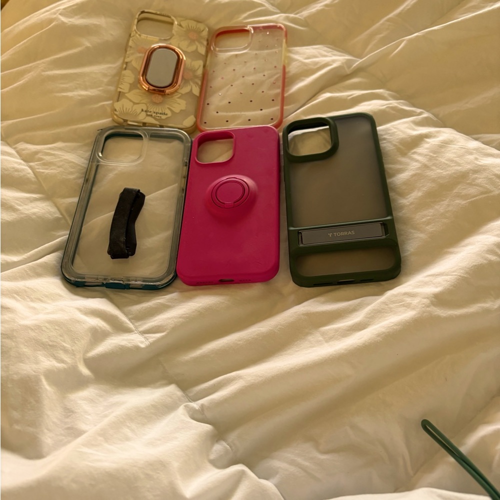 Bundle of iPhone 13 covers including 2 kate Spade.